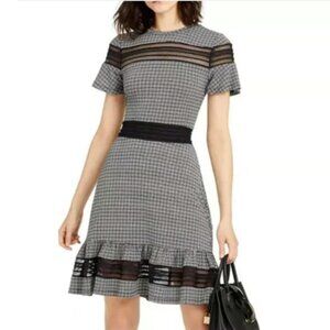 NWOT MICHAEL Michael Kors Women's Mesh Combo Check Dress Women's Size 1X